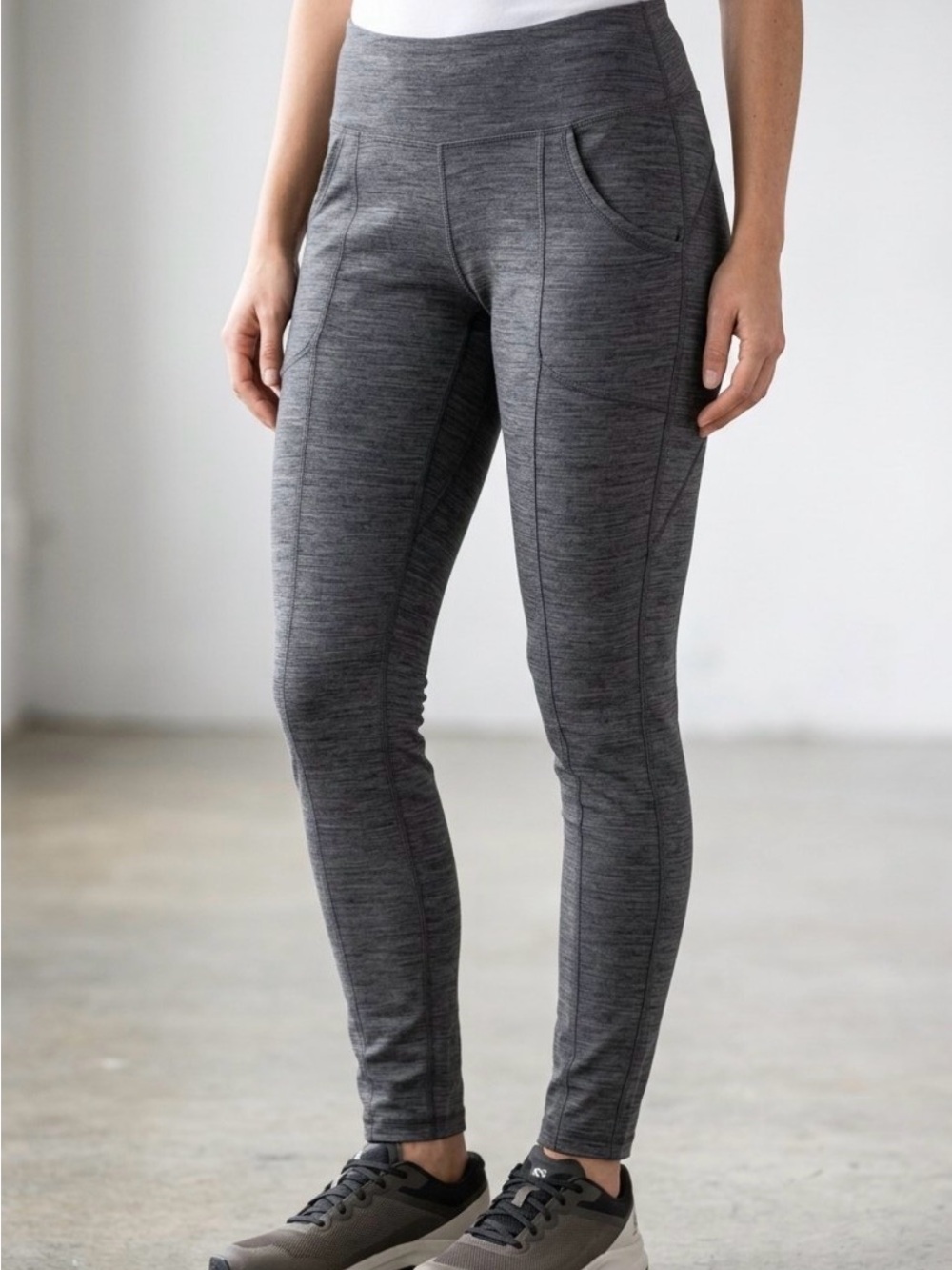 Kuhl Heather Gray High-Rise Ponte Leggings - activewear - workout - size medium